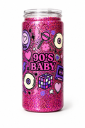 90’s Baby 16oz Glitter Snowglobe Tumbler
