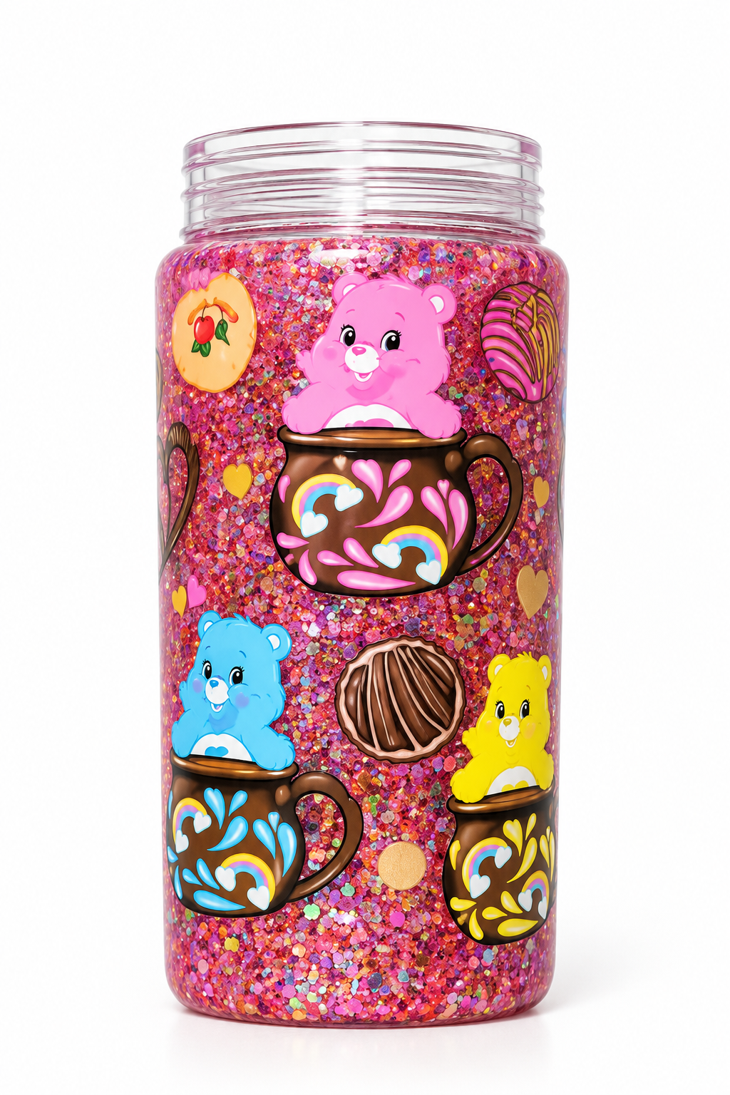 Care Bear 10oz Hot Cocoa Glitter Snowglobe Tumbler