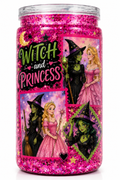 Witch & Princess 16oz Glitter Snow Globe Tumbler