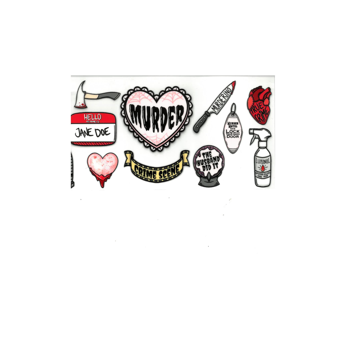 True Crime Murder UV DTF Decal - D084