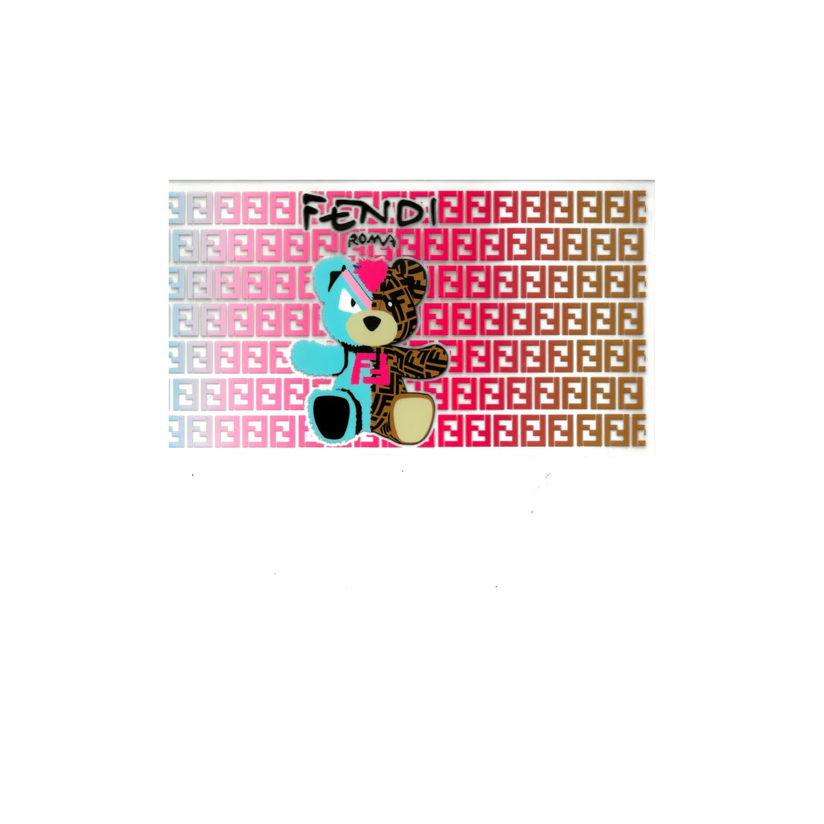 Fendi Bear Inspired UV DTF Decal - D069