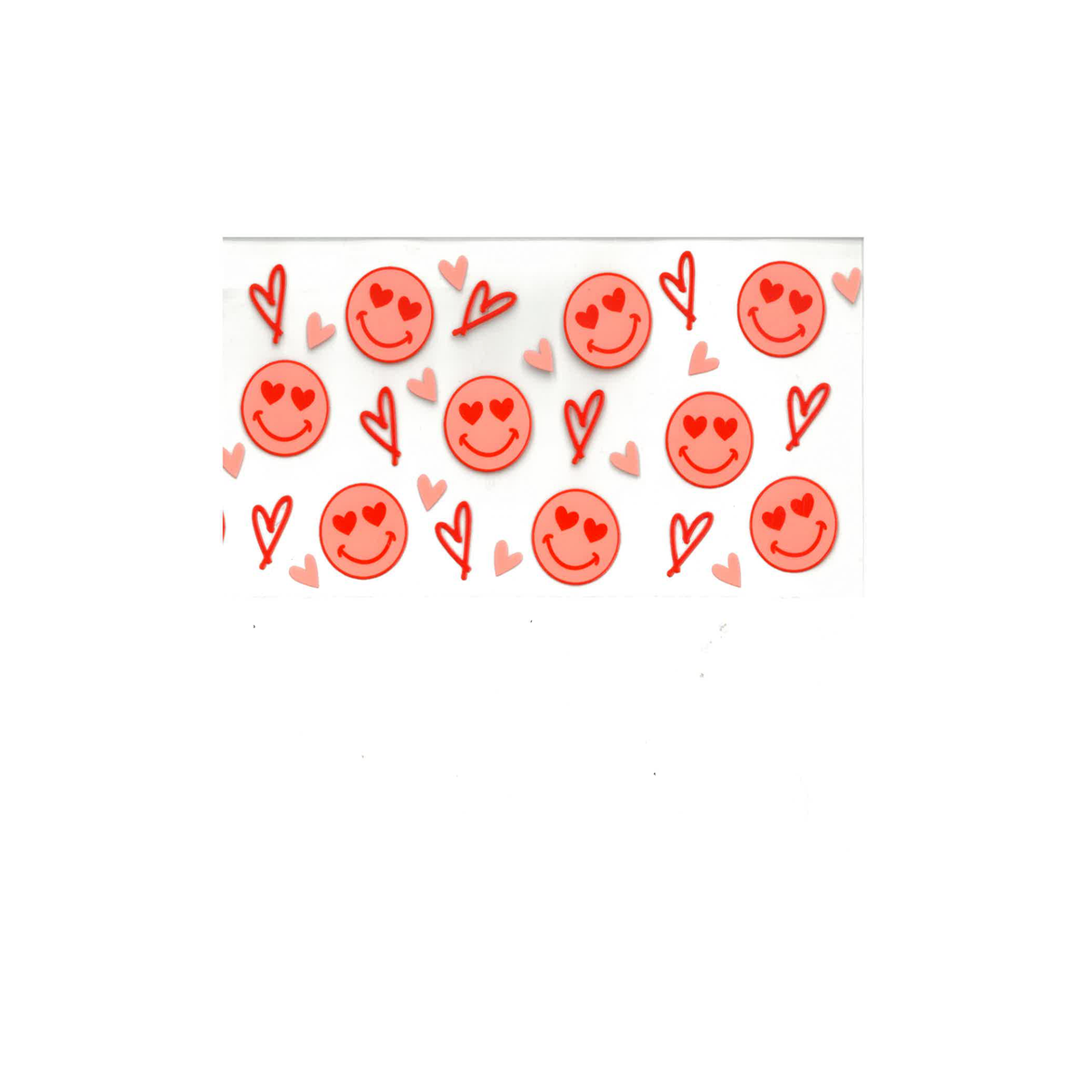 Smiley Heart Face UV DTF Decal - D064