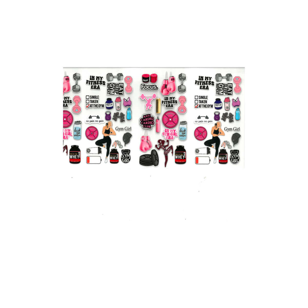 Gym Girl UV DTF Decal - D062