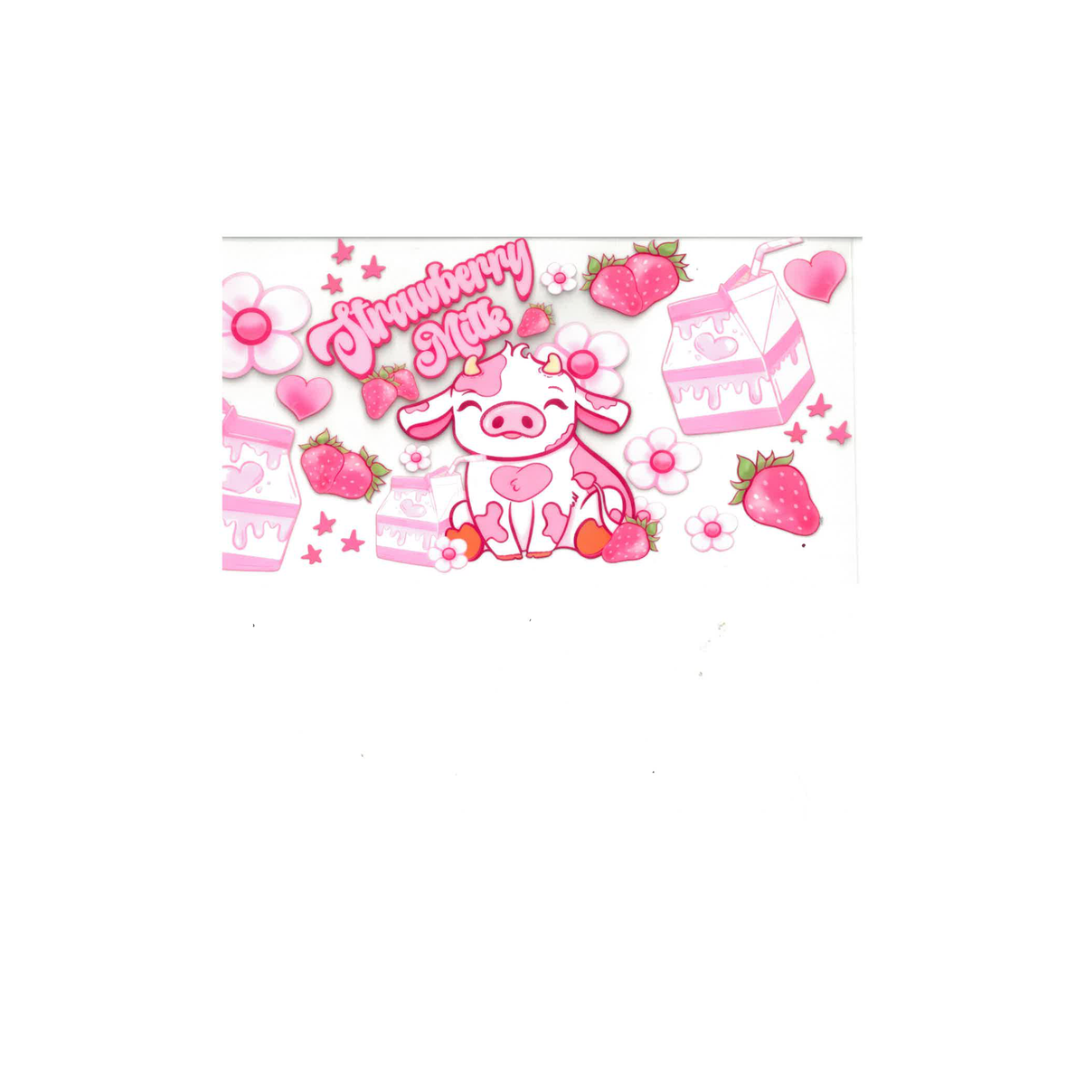 Strawberry Milk UV DTF Decal - D043