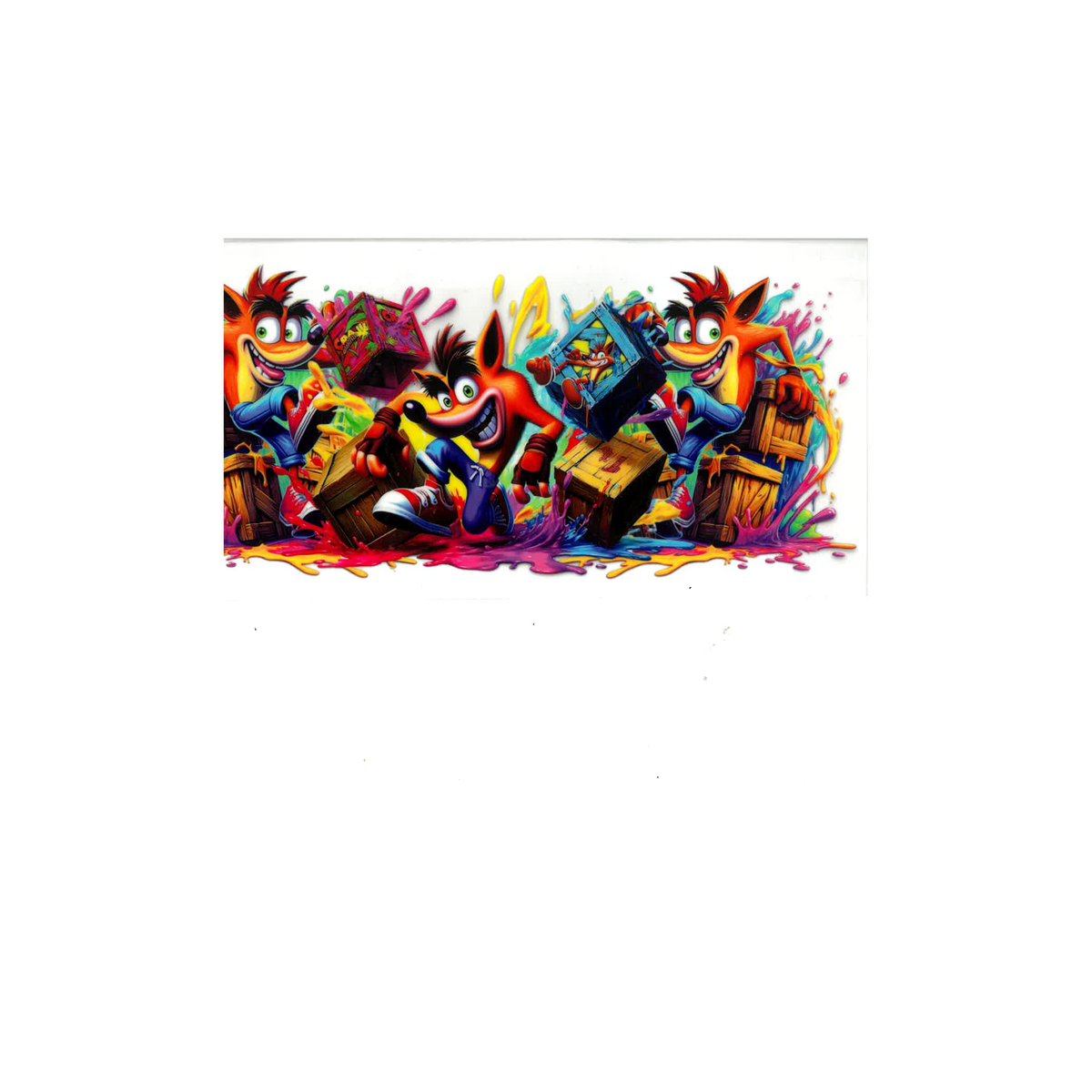 Crash Bandicoot UV DTF Decal - D020