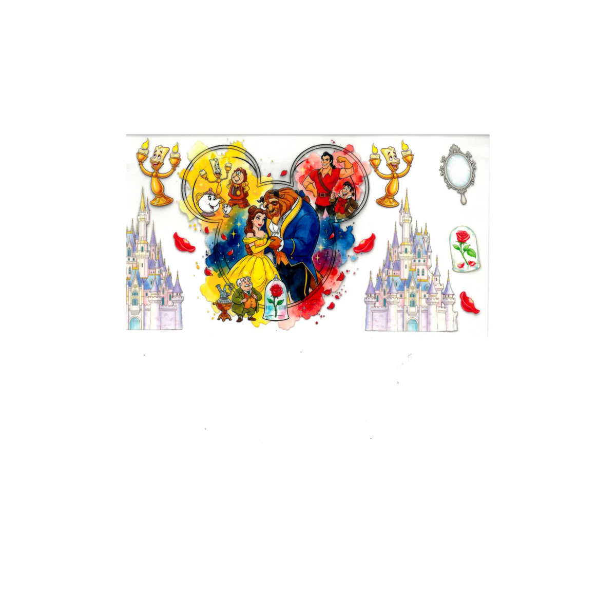 Beauty & The Beast UV DTF Decal - D012