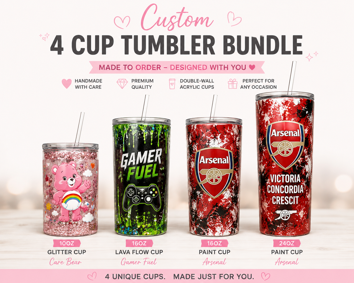 Custom 4 Cup Tumbler Bundle