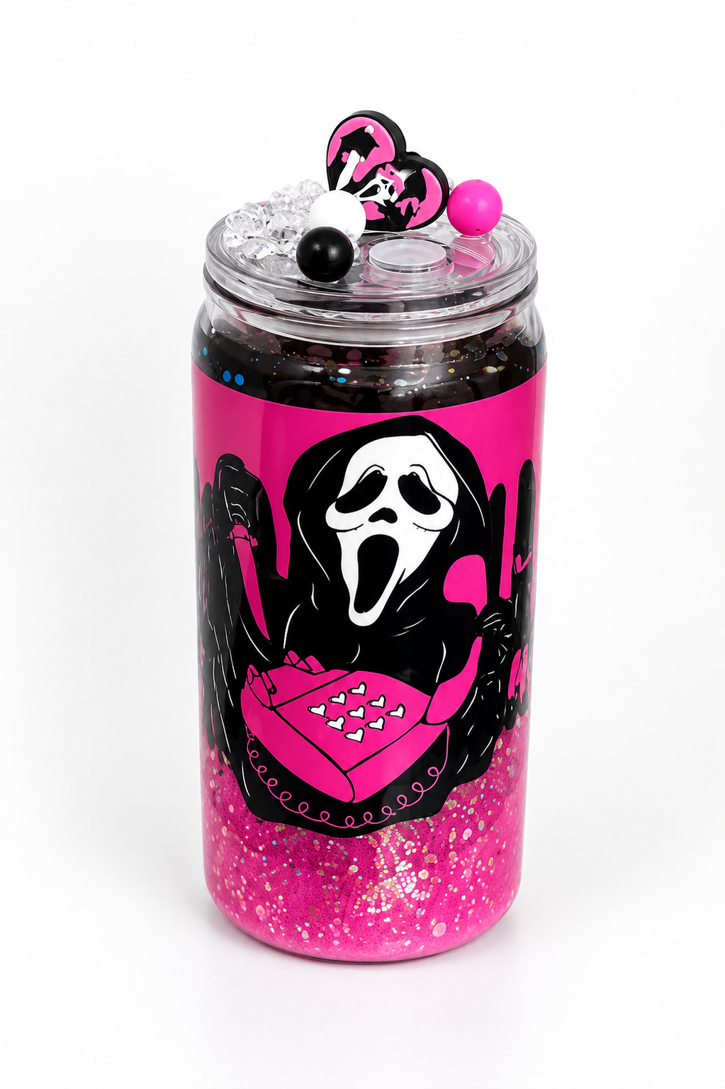 Pink Horror 16oz Lava Drip - Decorated Lid
