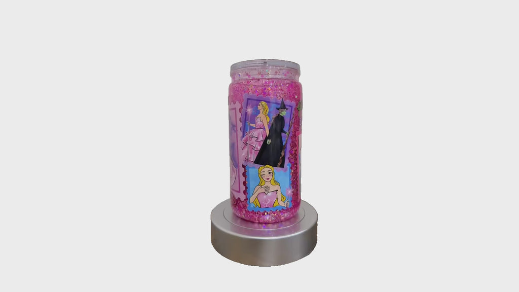 Witch & Princess 16oz Glitter Snow Globe Tumbler